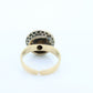 18k  Edwardian Diamond Daisy Cluster Ring. 18k Yellow Gold with old cut diamond arrangement