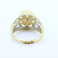 South Sea Pearl ring. 14k Gold South Sear Pearl and diamond ring. Large South Sea pearl solitaire ring. st(275/11)