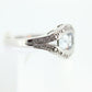 14k Aquamarine Diamond ring. Tension set Aquamarine solitaire ring. 14k white gold. Aquamarine diamond ring. st(71/11)