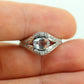 14k Aquamarine Diamond ring. Tension set Aquamarine solitaire ring. 14k white gold. Aquamarine diamond ring. st(71/11)