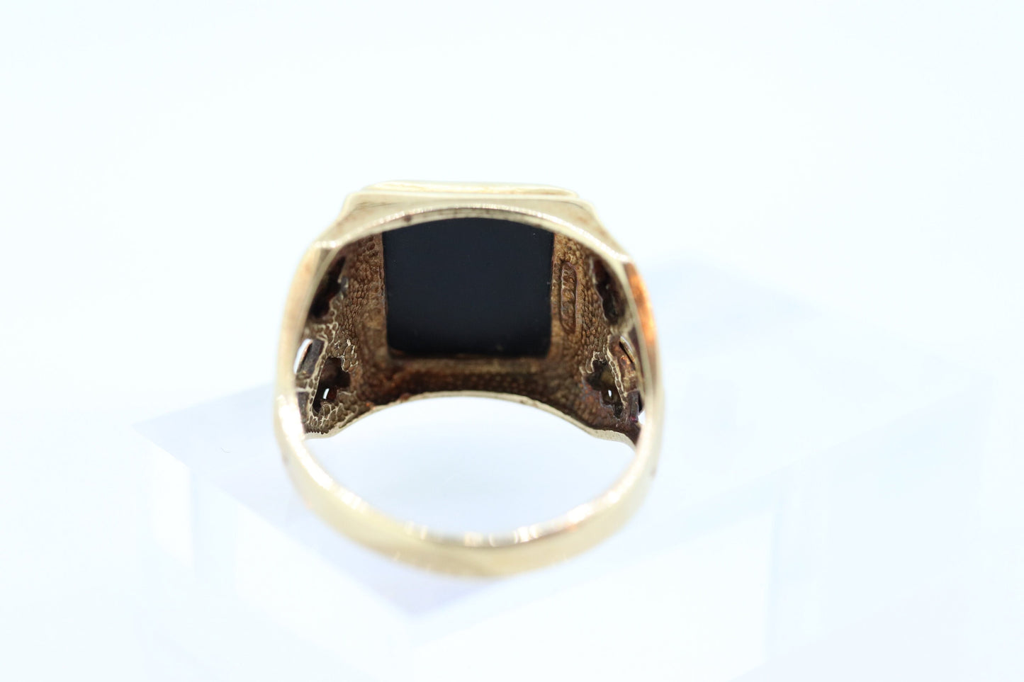 Black Hills Gold Ring. Heavy 10k Hematite Black Hills Gold Mens Statement Ring. sz 10.25 stock(99/11)