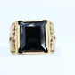 Black Hills Gold Ring. Heavy 10k Hematite Black Hills Gold Mens Statement Ring. sz 10.25 stock(99/11)
