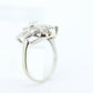 14k Diamond Ring.  Leaf Setting Diamond with accents. Diamond Bow Love Knot ring. Swirl diamond st(100/11)