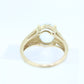 10k Aquamarine ring. Large Aquamarine solitaire ring. Aquamarine gem. Light Aquamarine 10k yellow gold st(55/11)