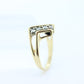 Diamond Bypass ring. 14k Yellow Gold Diamond ring. Diamond cluster. Diamond straight. Pinky ring elegant st(165/11)