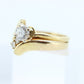 14k Bypass Diamond  Ring set. Wedding set. Engagement set. Bridal ring set. Diamond ring kit. st(250/11)