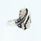 Black Hills Gold ring. 925 Sterling Silver band. Sterling Silver Leaf Vine Black Hills ring. st(17)