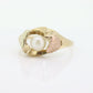 Black Hills Gold Ring with a Pearl. 10k Multi-Tone Black Hills Gold Pearl Ring. st(84)