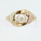 Black Hills Gold Ring with a Pearl. 10k Multi-Tone Black Hills Gold Pearl Ring. st(84)