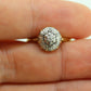 18k Diamond Daisy Cluster ring. Made in Birmingham UK England 1989. 750 18ct White Yellow Diamond Ring. st(135)