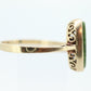 10k Green Agate Marquise Jade Jadeite ring. 10k Bezel Set marquise cabochon green jadeite ring. st(73)