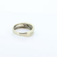Textured 10k White Gold Band. 10k Engraved and Textured Wedding ring with tiny diamond melees. st(63/25)