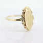 Signet Midi Ring. 10k Yellow gold. Engraved letter D. Initial D Ring. Engravable Signet ring. MONOGRAMMED D st(63/25)