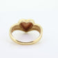 10k Heart Ring. 10k Textured heart promise ring. 10k Rose and Yellow Gold. Cute Heart Ring. Bezel set. st(101/20)