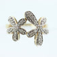 10k Flower Blossom Diamond Set Cocktail ring. Daisy Ring 10k Gold. Flower Ring. Daisy ring. st(51/74)