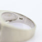14k Star Ruby diamond ring. 14k White Gold Mens Star Ruby Cabochon signet ring. st(221/37)