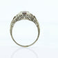 Antique Art Deco Diamond Solitaire Ring. 18k White Gold square set diamond  illusion set. st(105)