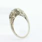 Antique Art Deco Diamond Solitaire Ring. 18k White Gold square set diamond  illusion set. st(105)