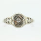 Antique Art Deco Diamond Solitaire Ring. 18k White Gold square set diamond  illusion set. st(105)