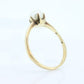 Victorian Pearl Claw Set ring. 10k Yellow Gold victorian solitaire ring. st(36)