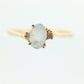 10k Aquamarine ring. Dainty Aquamarine solitaire ring. Aquamarine gem. Light Aquamarine 10k yellow gold st(40)
