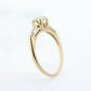 14k Art Deco Diamond ring. 14k White Yellow Gold Square cathedral Ring. intricate design ring. st(119)