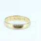 BLISS bros 14k Milgrain Wide BLISS Band. 14k Yellow Gold BLISS milgrain tracks ring. Sz 5.75 4mm wide. st(119)