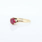 Otsby Barton Ruby Ring. 14k Yellow Gold Claw Design. OB from Art Deco 1920 Era. Ruby Claw ring. st50
