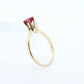 Otsby Barton Ruby Ring. 14k Yellow Gold Claw Design. OB from Art Deco 1920 Era. Ruby Claw ring. st50
