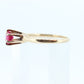 Otsby Barton Ruby Ring. 14k Yellow Gold Claw Design. OB from Art Deco 1920 Era. Ruby Claw ring. st50