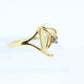 10k Quartz Glass Diamond Oval ring. Art Deco Filigree Frosted Rock Crystal Ring with a diamond. st(80)