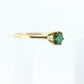 10k Forest Green Spinel ring. Retro Round Cut SPINEL 10k ring. Emerald Green spinel victorian prong ring (44stock)
