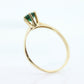 10k Forest Green Spinel ring. Retro Round Cut SPINEL 10k ring. Emerald Green spinel victorian prong ring (44stock)