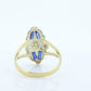 Shield Diamond Sapphire ring. 18k diamond and sapphire shield ring. 18k Art Deco  diamond filigree signet ring. st(140)