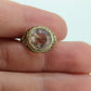 Antique 14k Gold Art Deco Morganite ring. Natural Morganite bezel set filigree ring. st(105)