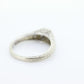 Art Deco Diamond ring. 14k white gold with engravings. Made by Royal Jewelry RJM