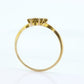 Honey comb citrine ring. 10k Yellow Gold citrine ring.