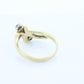 14K Bypass Diamond Ring. Total 0.48ctw Diamond Wave.  Stacked. Toi et moi band. Yellow Gold ring. Sz7.25 st(166/75)