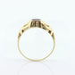 Art Deco Diamond Solitaire Ring. 14k Gold Old European Cut diamond  floral Ring st(112)