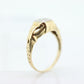 Art Deco Diamond Solitaire Ring. 14k Gold Old European Cut diamond  floral Ring st(112)