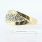 14k Diamond Pave Encrusted Band. Women or Men Diamond Dome Bombe Cluster band st140
