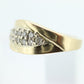 14k Diamond Pave Encrusted Band. Women or Men Diamond Dome Bombe Cluster band st140