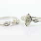 14k Marquise Diamond (0.48ctw) Wedding set. 14k white gold Bridal Set with a diamond. st403