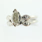 14k Marquise Diamond (0.48ctw) Wedding set. 14k white gold Bridal Set with a diamond. st403