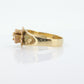 Black Hills Gold Ring. Antique Diamond Ring. 10k Rose Pedals diamond set Gold. Black Hills Gold Design with a Diamond. st(83)