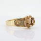 Black Hills Gold Ring. Antique Diamond Ring. 10k Rose Pedals diamond set Gold. Black Hills Gold Design with a Diamond. st(83)