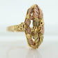 Black Hills Gold Ring. 10k Multi-Tone Black Hills Gold Statement Ring. Size 7.75 stock(103/50)
