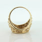 14k Gold BAMBOO ring with a 1985 Panda 1/20 999 Fine 24k Gold Coin Bamboo bezel set. st(414/11)