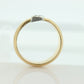 14K Bypass Diamond Ring. Channel Set Diamonds.  Always and Forever Toi et moi band. Yellow Gold ring. Sz7.5 st(138/11)