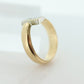 14K Bypass Diamond Ring. Channel Set Diamonds.  Always and Forever Toi et moi band. Yellow Gold ring. Sz7.5 st(138/11)